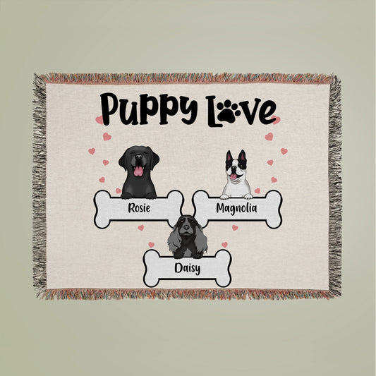 Custom Caricature: Puppy Love (Woven)